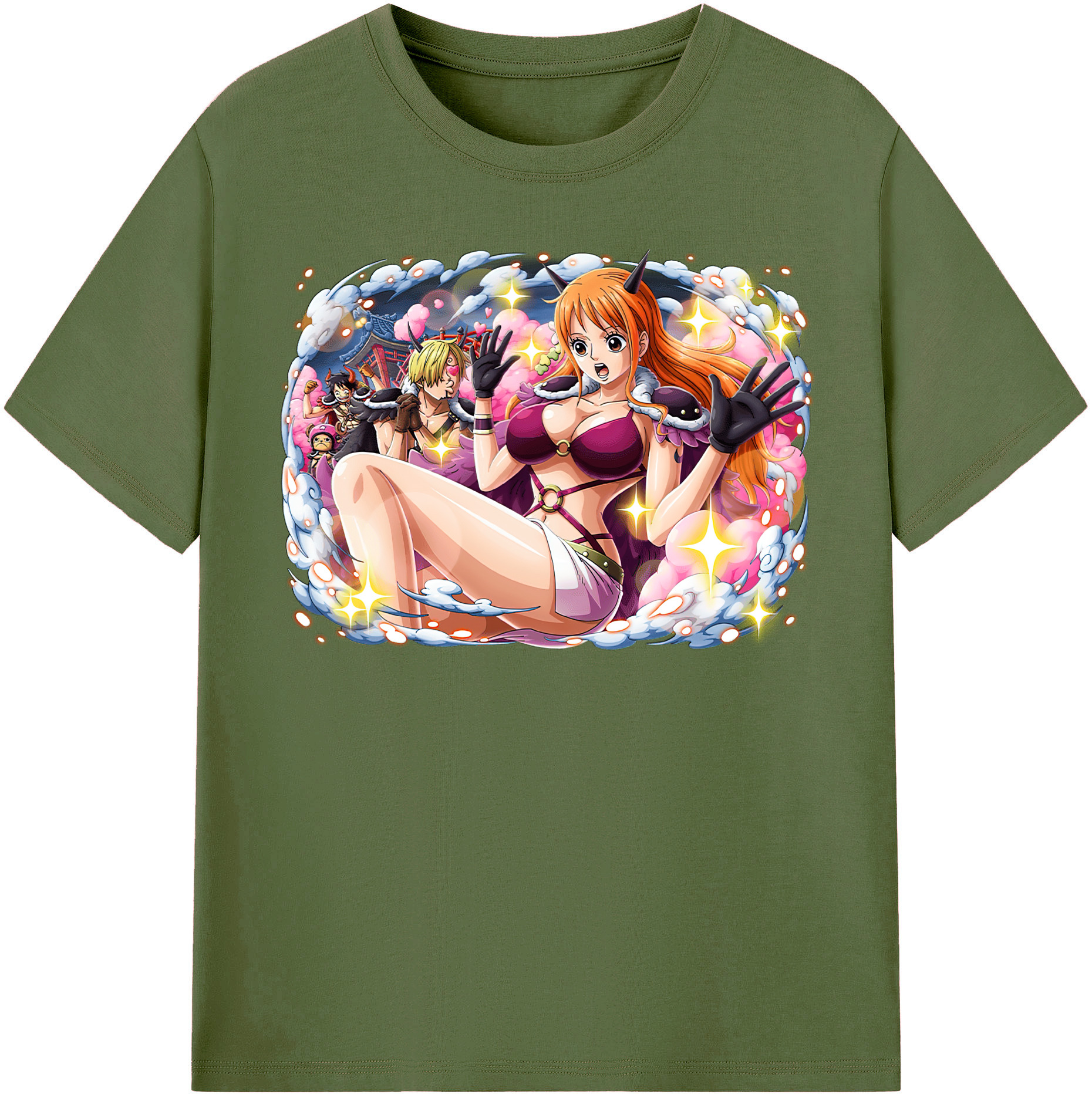 ワンピース ナミ ONE PIECE Nami 綿100％半袖Tシャツ（フロントプリント）